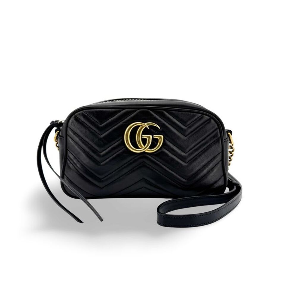 Gucci GG Marmont Small Matelassé Shoulder Bag Black